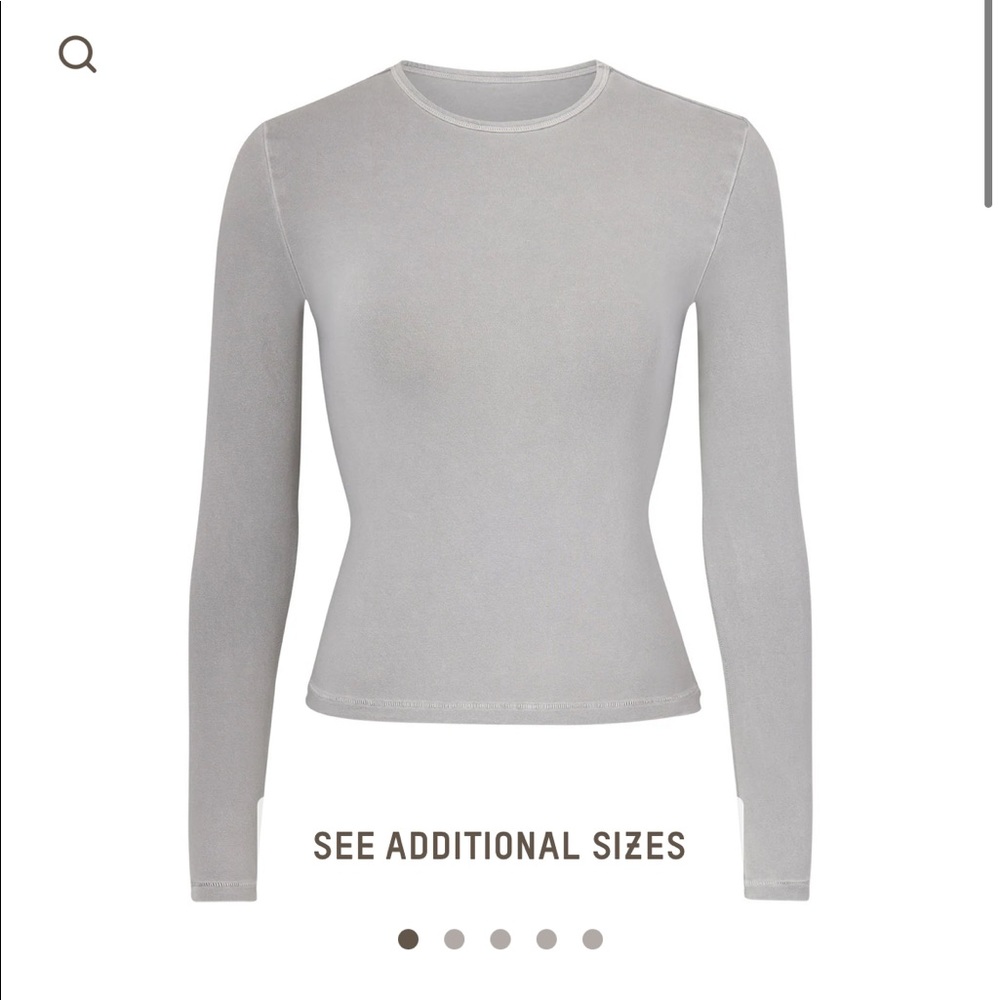 S/O SKIMS New Vintage Long Sleeve T-Shirt in Fog, Medium